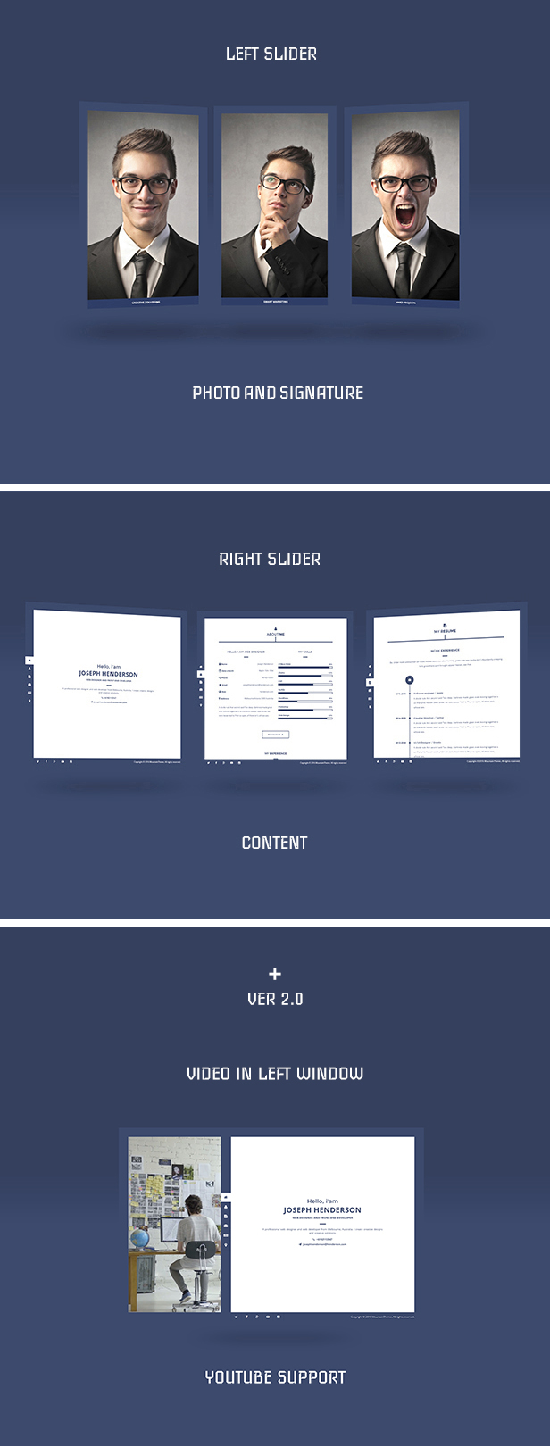 Henderson - vCard & Resume HTML5 Template