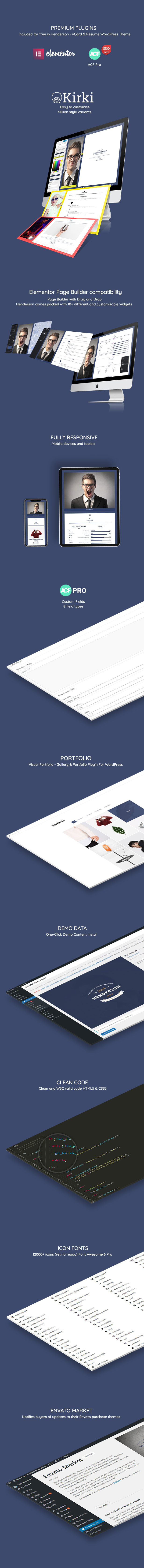 Henderson - vCard & Resume WordPress Theme - 4